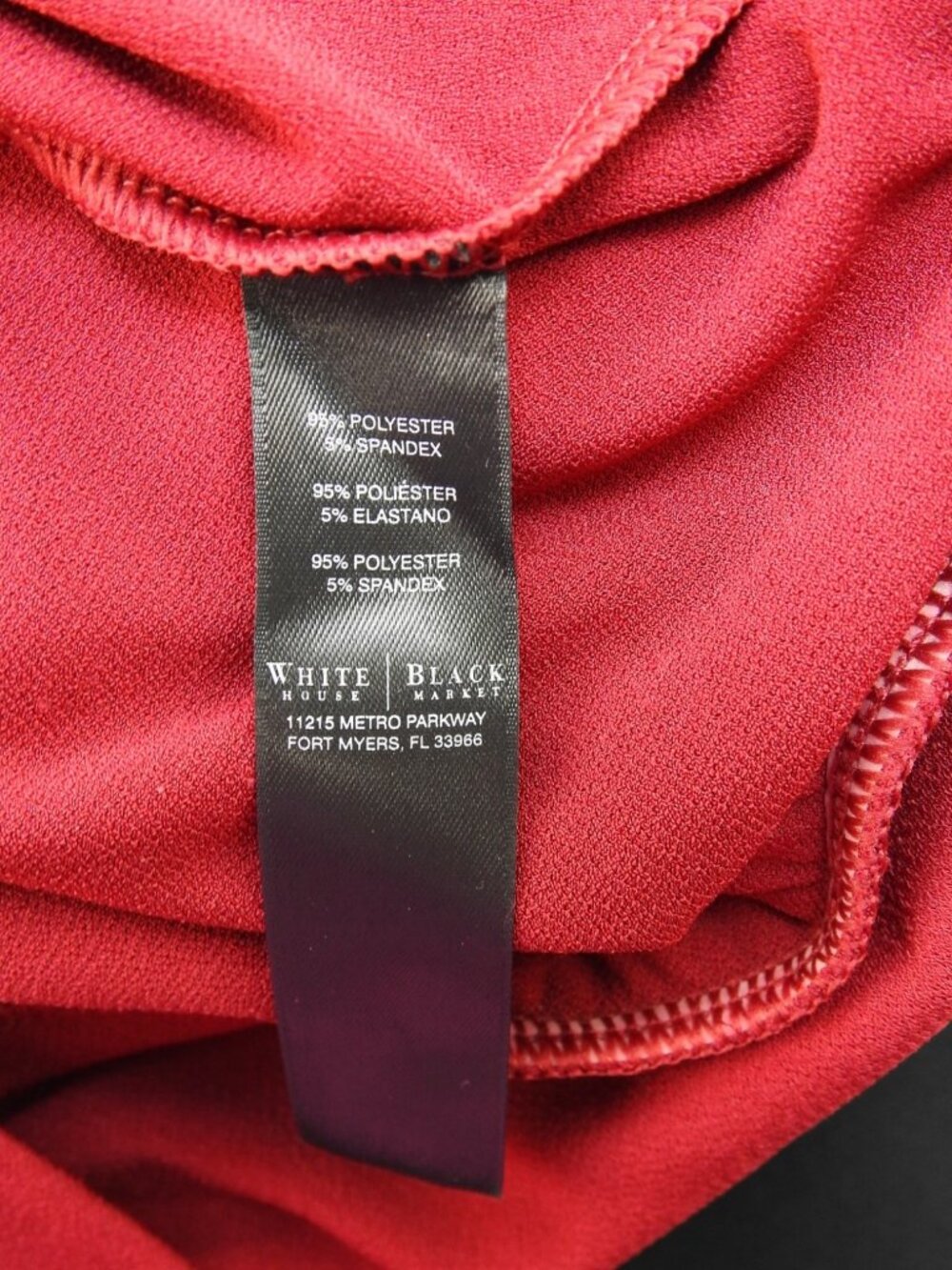 White House Black Market Red Sleeveless Blouson Keyhole Top Medium Stretch - Picture 12 of 13